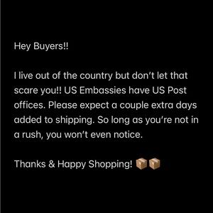 Seller's International Shipping Notice